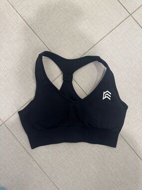 Women’s Black Racerback Sports Bra with Supportive Band size medium